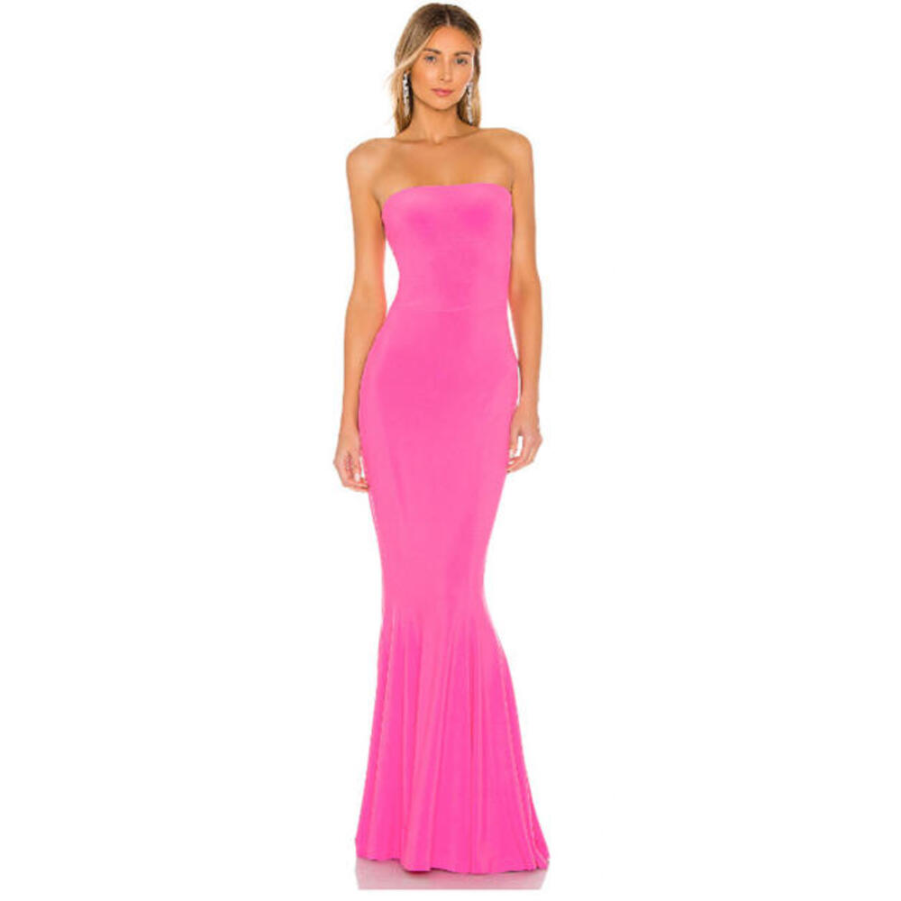Norma Kamali x REVOLVE Strapless Fishtail Gown  Orchid Pink size  S NWT $375msrp
